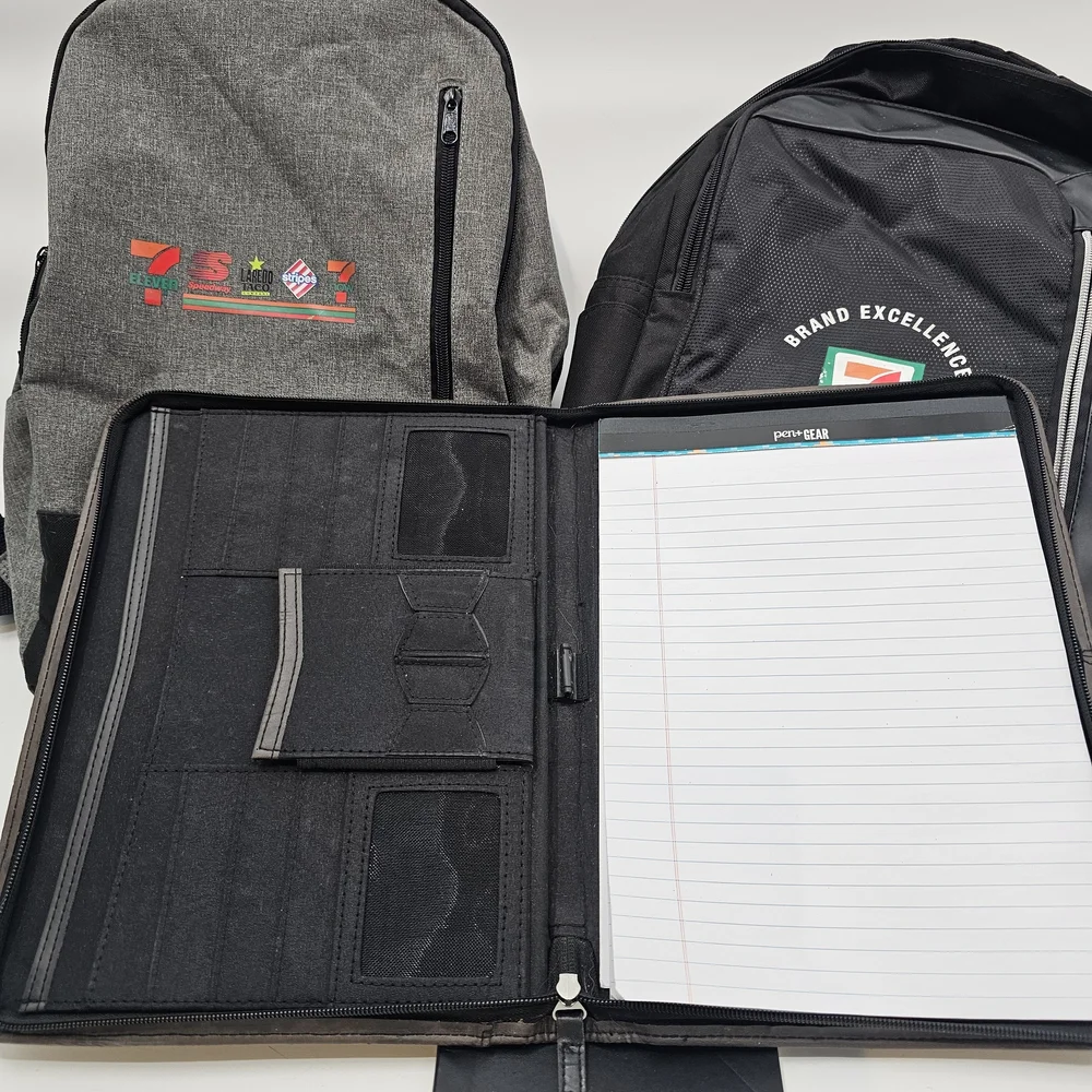 7-11 Logo Backpacks & Portfolio Binders Lot